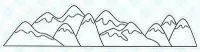 ldrs creative mountains clear stamps 3114