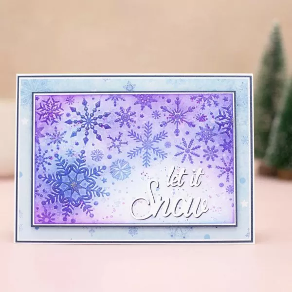 Sparkling Snowflakes Partial 3D prägeschablone crafters companion 2