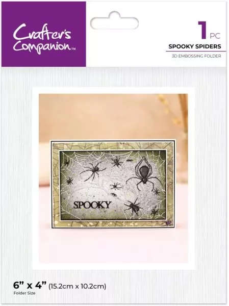 Spooky Spiders Partial 3D prägeschablone crafters companion