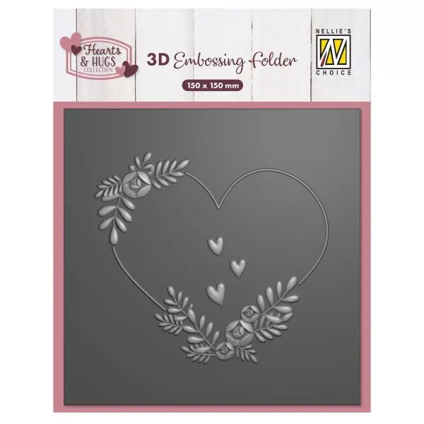 Flower Heart 3D Embossing Folder von Nellie's Choice