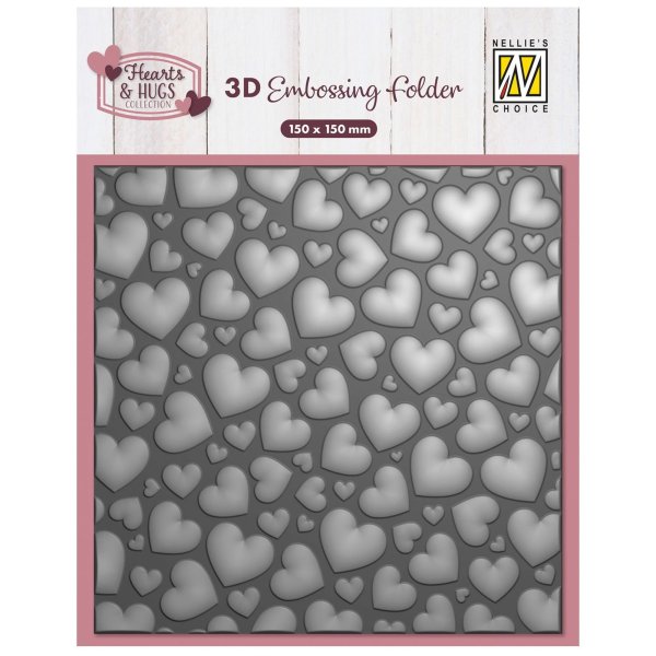 Pop Up Hearts 3D Embossing Folder von Nellie's Choice