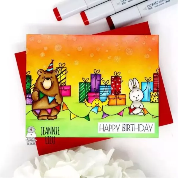 Birthday Bear BUNDLE Stempel + Stanzen Gerda Steiner Designs 3