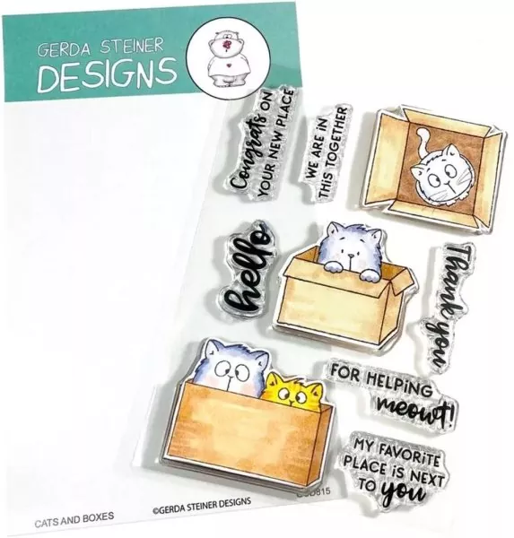 Cats and Boxes BUNDLE Stempel + Stanzen Gerda Steiner Designs