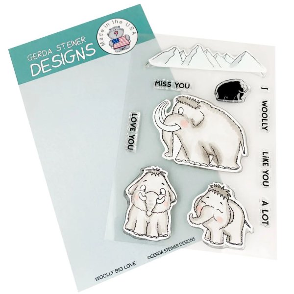 Woolly Big Love Mammoth BUNDLE Stempel + Stanzen Gerda Steiner Designs