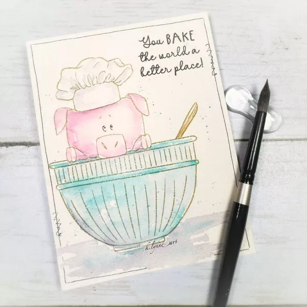 Bake Me Happy Clear Stamps Colorado Craft Company by Kris Lauren 1
