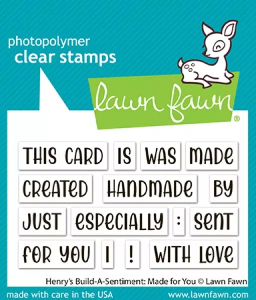 Henry's Build-a-Sentiment: Made For You Stempel Lawn Fawn