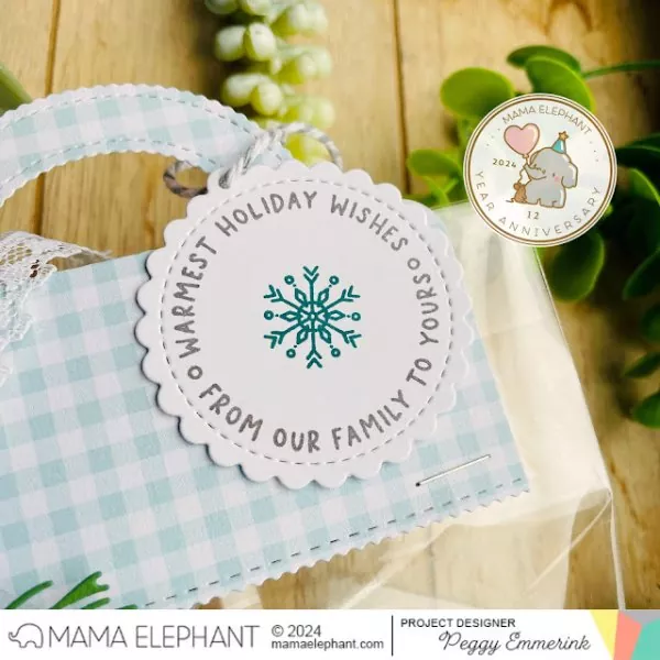 Round Tag Wishes Clear Stamps Mama Elephant 1