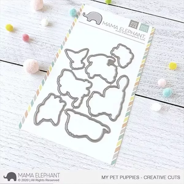 My Pet Puppies Mama Elephant Stamp & Die Bundle 1