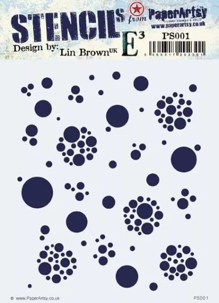 Stencil 001 ELB Lin Brown schablone paper artsy
