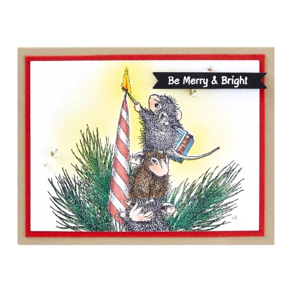 House-Mouse Holiday Glow Spellbinders Gummistempel 2