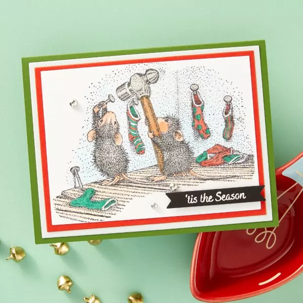 House-Mouse Merry Little Christmas Spellbinders Gummistempel 3