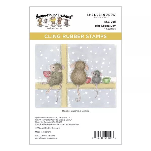 House-Mouse Hot Cocoa Day Spellbinders Gummistempel