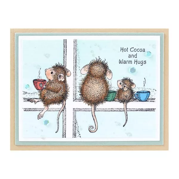 House-Mouse Hot Cocoa Day Spellbinders Gummistempel 2