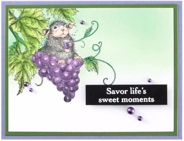 House-Mouse Cheers Spellbinders Gummistempel 2