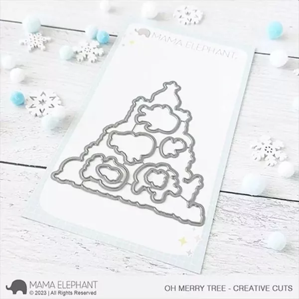 Oh Merry Tree Mama Elephant Stamp & Die Bundle 1