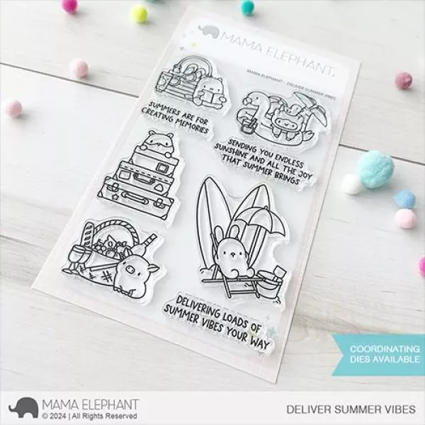 Deliver Summer Vibes Clear Stamps Stempel Mama Elephant