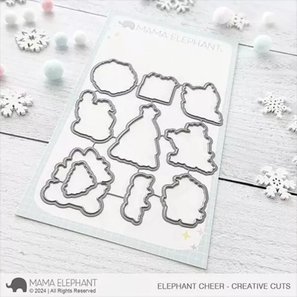 Elephant Cheer Mama Elephant Stamp & Die Bundle 1