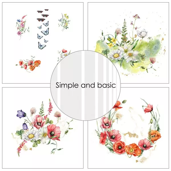 Simple and Basic Summer Meadow 6x6 inch Paper Pack 1