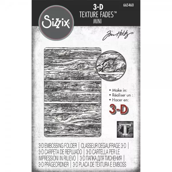 Mini Lumber 3D Embossing Folder von Tim Holtz by Sizzix