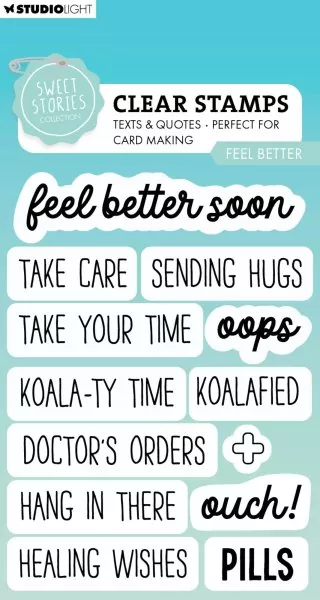 Sweet Stories Get Well Soon & Feel Better Bundle Stempel & Stanzen Set Studio Light 2