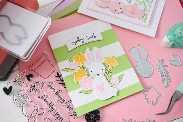 Bunny Bits & Blooms Sizzix & Catherine Pooler Thinlits Stanzen & Stempel 5