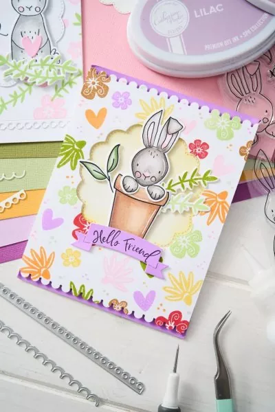 Bunny Bits & Blooms Sizzix & Catherine Pooler Thinlits Stanzen & Stempel 6