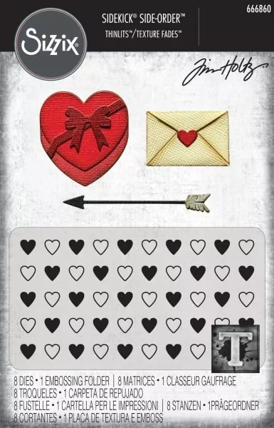 sizzix tim holtz sidekick thinlits texture fades Stanze und Embossing Folder Vault Side-Order Love Notes