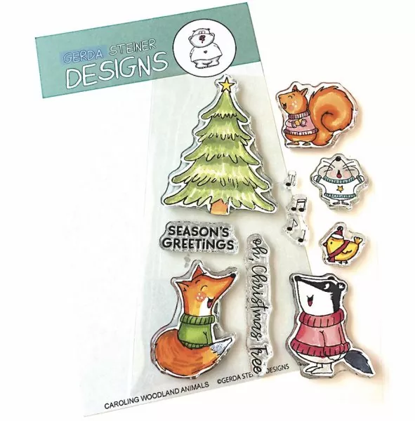 Caroling Woodland Animals clearstamps Gerda Steiner Designs