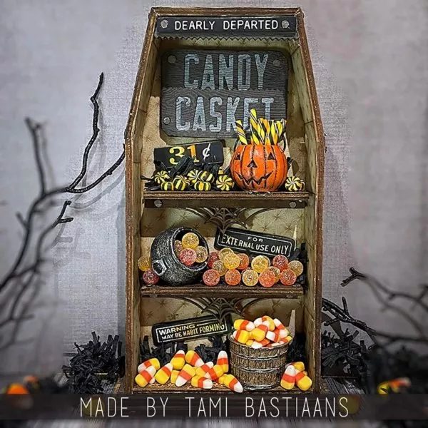 Halloween Vignette Arched Shrine Idea-ology Tim Holtz 2