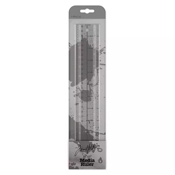 Tim Holtz Media Ruler 12"x2" Lineal Tonic Studios