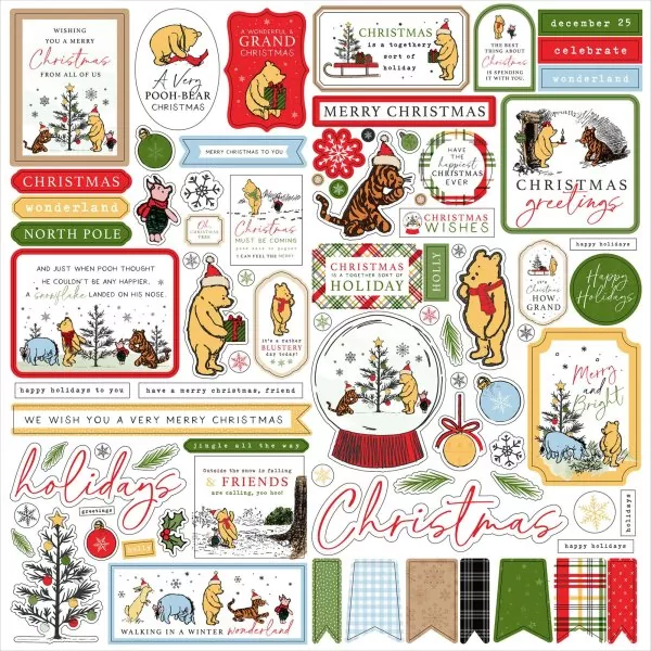 Echo Park Winnie The Pooh Christmas 12x12 inch collection kit 10