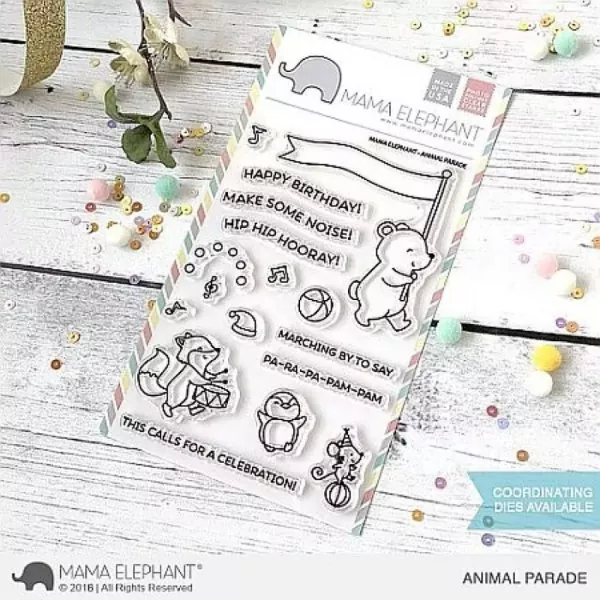 Animal Parade Mama Elephant Stamp & Die Bundle