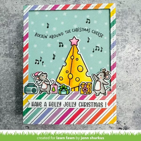 Cheesy Christmas Add-On Stanzen Lawn Fawn 2