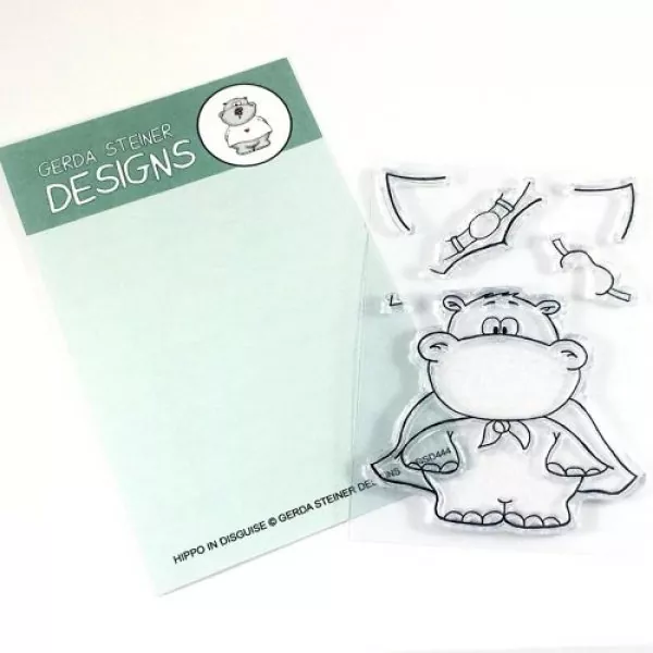 gerda steiner designs clear stamps hippo in disguise