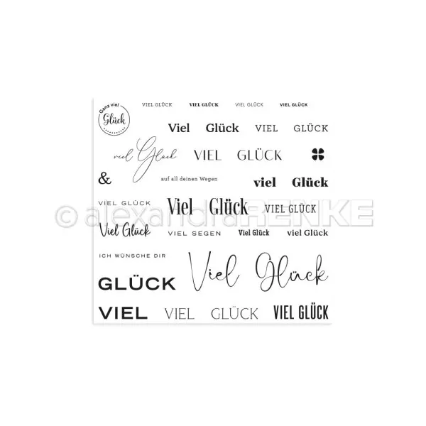 Viel Glück Alexandra RENKE Clear Stamps