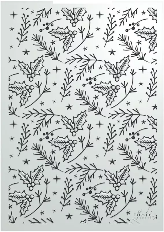 Timeless Tidings Mistletoe Shower 3D Embossing Folder von Tonic Studios 1