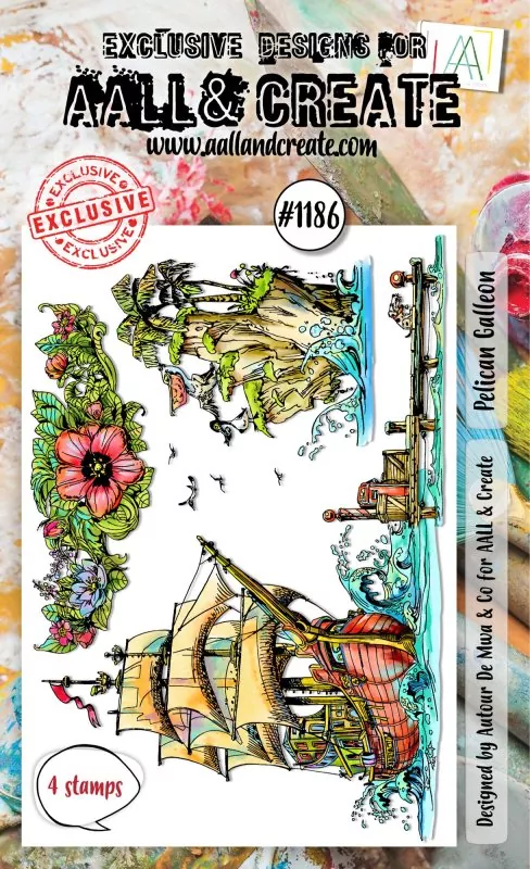 aall create clear stamp Pelican Galleon