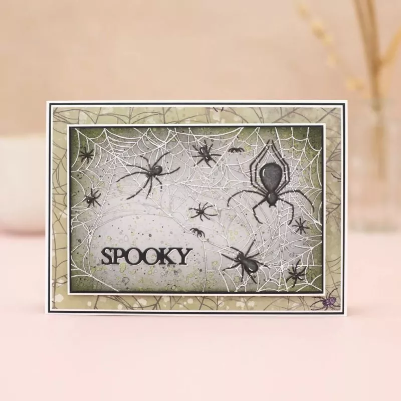 Spooky Spiders Partial 3D prägeschablone crafters companion 2