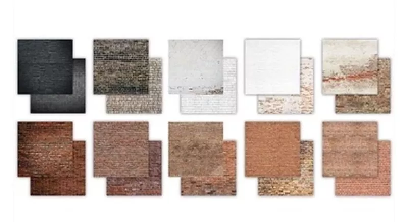 Craft Consortium - Brick Textures 6"x6" inch paper pad 1