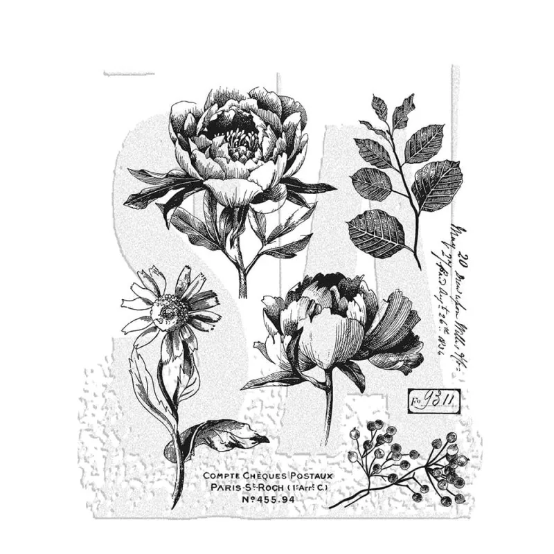 French Garden Tim Holtz Gummistempel Stamper Anonymous