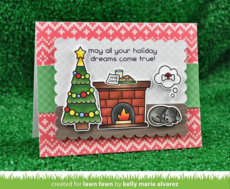 Christmas Dreams Coloring Stencils Schablonen Lawn Fawn 3