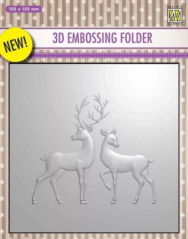 Reindeer 3D Embossing Folder von Nellie Snellen