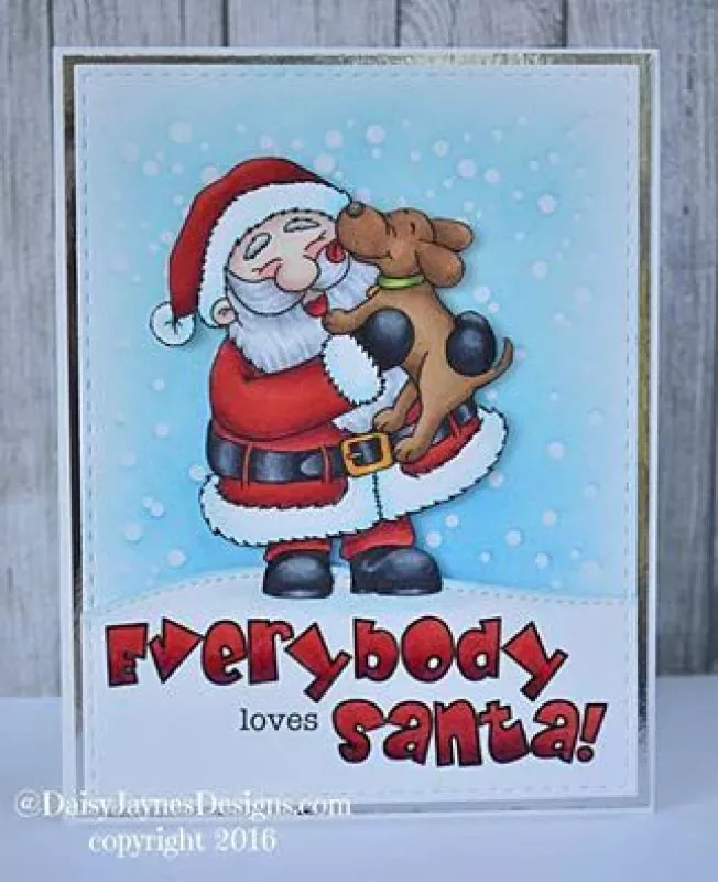 Puppy Kisses For Santa clearstamps Gerda Steiner Designs 1