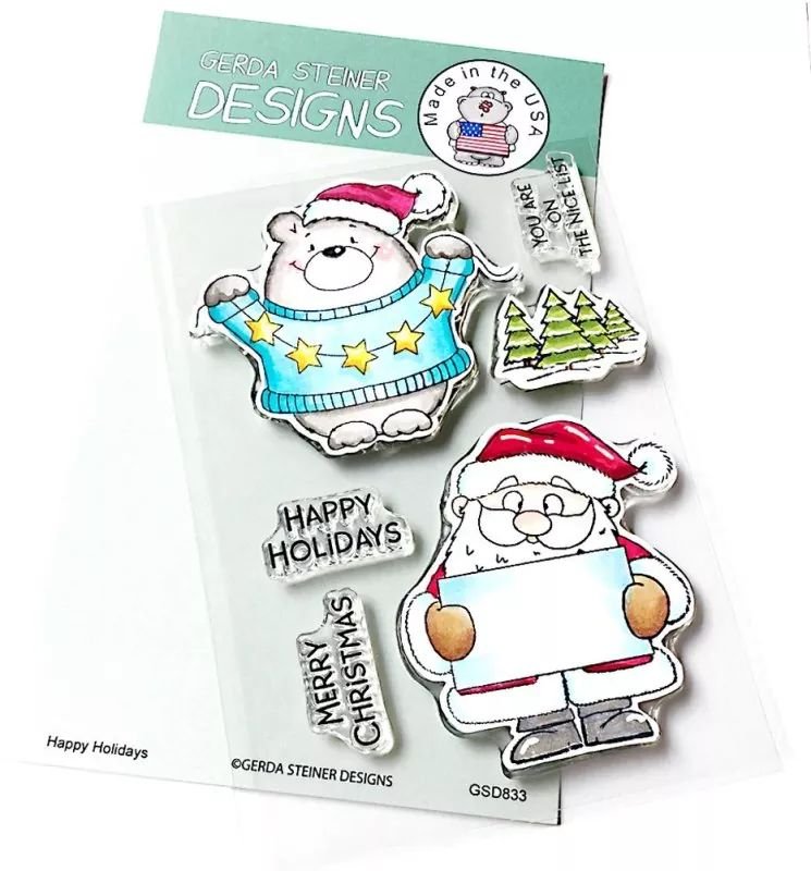 Happy Holidays BUNDLE Stempel + Stanzen Gerda Steiner Designs