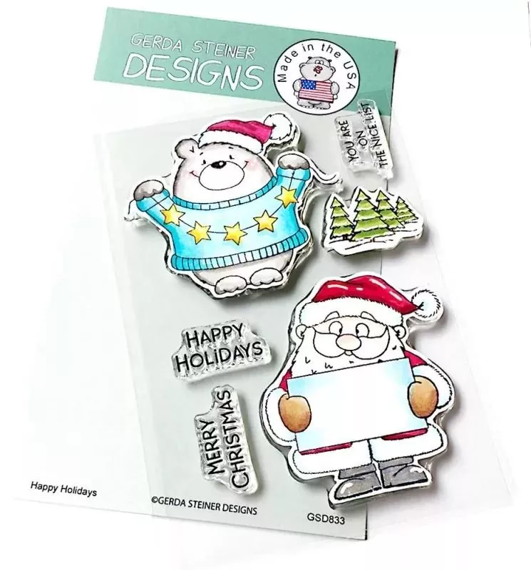 Happy Holidays BUNDLE Stempel + Stanzen Gerda Steiner Designs