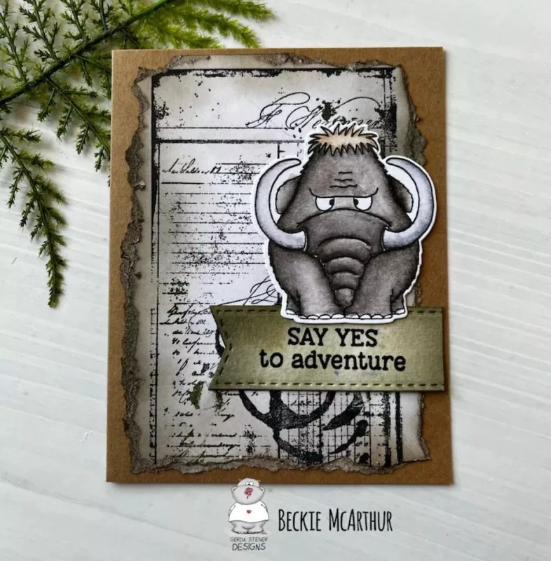 Big Guy Mammoth clearstamps Gerda Steiner Designs 1