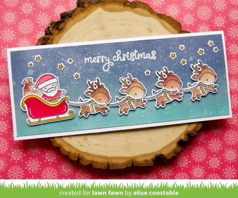 Ho-Ho-Holidays Coloring Stencils Schablonen Lawn Fawn 2