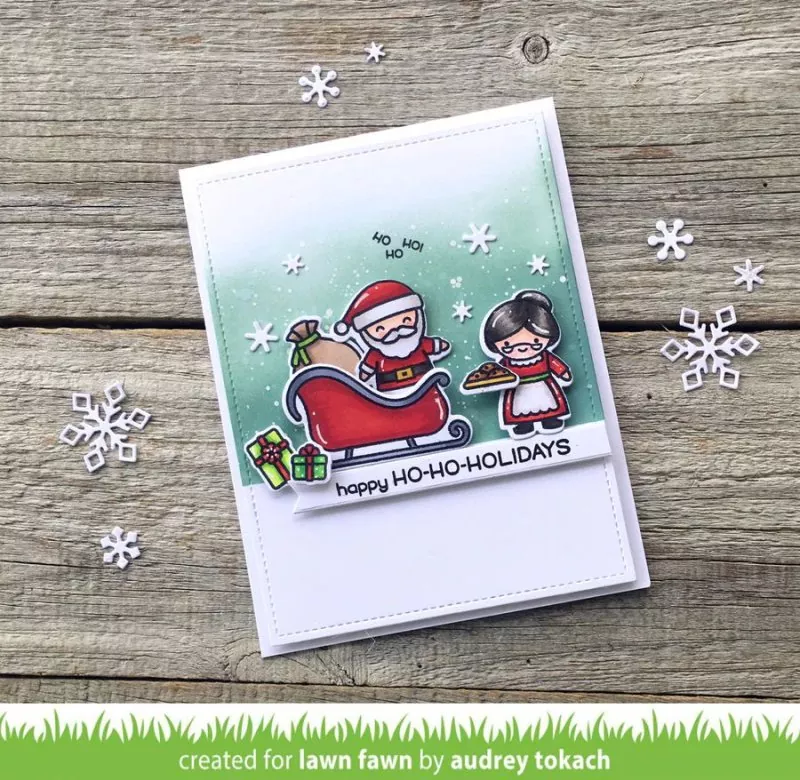 Ho-Ho-Holidays Coloring Stencils Schablonen Lawn Fawn 4