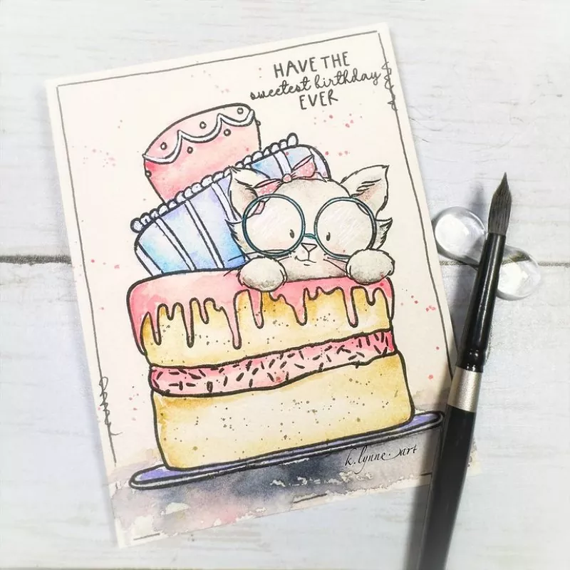 Eat More Cake Clear Stamps Colorado Craft Company by Kris Lauren 1