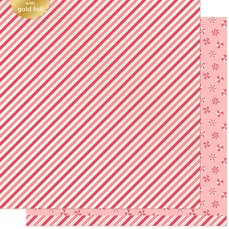 Candy Cane Lane Peppermints lawn fawn scrapbooking papier